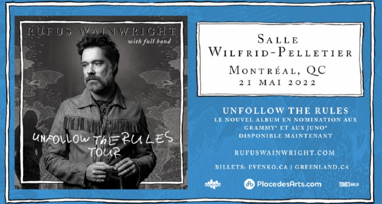 CONCOURS TERMINÉ | Rufus Wainwright à la Place des Arts