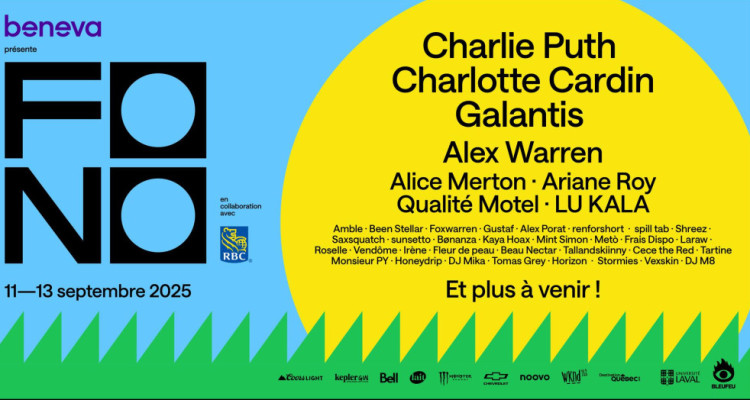 Festival Fono 2025 | Charlotte Cardin, Charlie Puth, Alex Warren et plus dans la programmation